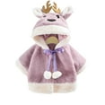 Jackets For Toddler Girls Christmas Cartoon Deer Warm Hooded Princess