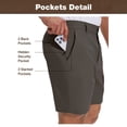 thumbnail image 6 of PULI Men’s Big & Tall Golf Shorts 10" Inseam Stretch Quick Dry Waterproof Lightweight Hiking Casual Shorts, 6 of 7