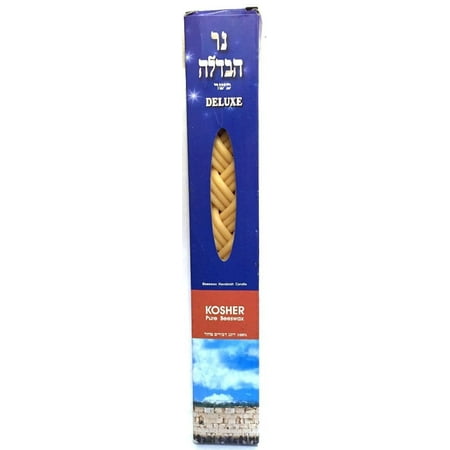Flat Havdalah Candle - Deluxe Kosher Bees Wax Havdalah Candle