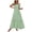 Mint Green, variant on Summer Dresses for Women Boho Beach Sundress Square Neck Ruffle Sleeve Flowy A-Line Smocked Elastic Waist Lace Pleated Midi Maxi Dress, Mint Green L