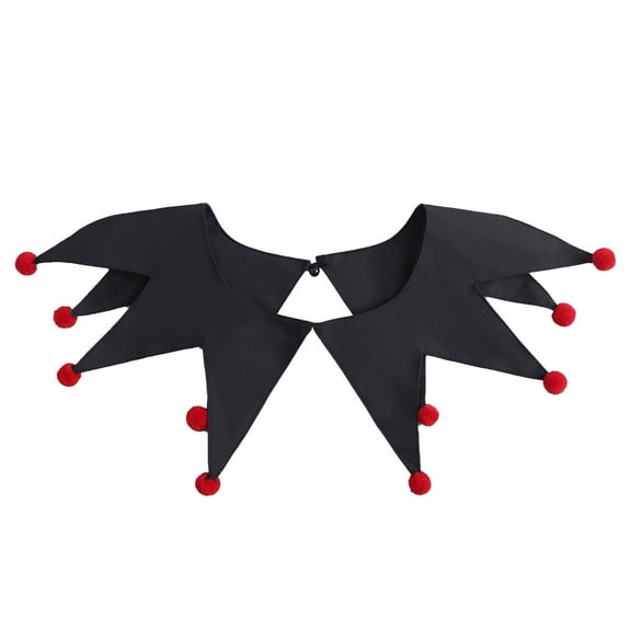 European Styles Detachable Collar with Pointed Pompoms Christmas Clown Costume Collar Neck Shawl Punk Occasion Accessory