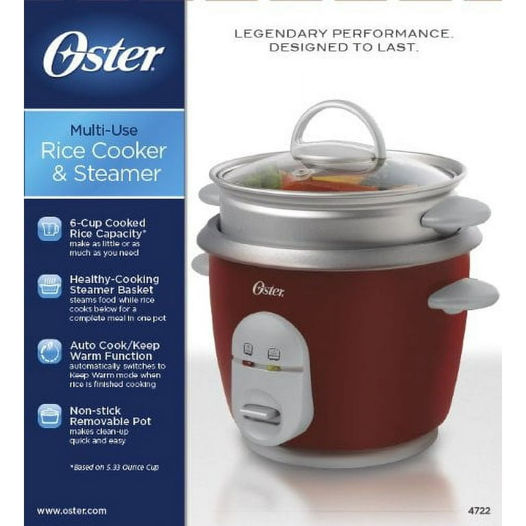 Oster 6-Cup Rice Cooker and Steamer, 4722 