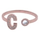 thumbnail image 1 of Anillo de Mujer Inicial Letra LuckyLy, Oro Rosa 18k y Zirconia Cúbica, Modelo Layla rosa UNITALLA, 1 of 6