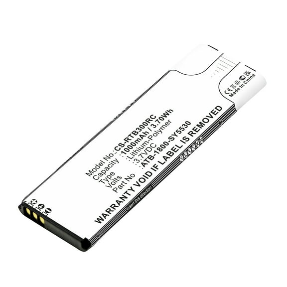 Replacement Battery for RTI T1,T2 ,T2B,T2C,T2Cs,T2i,T2X,T3,T3X,PN:40-210742-20,ATB-1800-SY5530,ATB-900-SY5531,1000mAh
