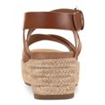 thumbnail image 2 of STYLE & COMPANY Womens Cognac Brown 1-1/2" Platform Strappy Padded Emalinee Round Toe Wedge Buckle Espadrille Shoes 7.5 M, 2 of 4
