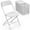 White, variant on Matladin 20-Pack White Plastic Folding Chair, Outdoor Portable Stackable Commercial Seat with Steel Frame for All Occasions, 350lb Capacity