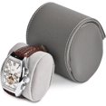 thumbnail image 3 of GFDYREE Watch Box PU Leather Travel Watch Case Single Watch Gift Box Portable Jewelry Watch Storage Roll Organizer (Grey), 3 of 6