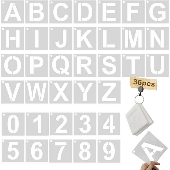 GHSDFBB 5 Inch Letter Stencil, Large Letter Stencils, Stencils Letters and Numbers, Stencil Letters, Alphabet Art Craft Stencils, Reusable Alphabet Templates, Alphabet Stencil Letters Numbers St