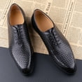 thumbnail image 2 of Luxury Shoes for Men 2023 Oxford Genuine Leather Shoes New Model Formal Lace Up Dress Wedding Office Business Shoes for Men Black 12, 2 of 4