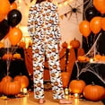 thumbnail image 4 of DISKEBUISS Pajama Sets for Women Halloween Print Long Sleeve Tops & Pants 2 Piece Casual Home Comfort, 4 of 5