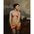 thumbnail image 3 of Théodore Chassériau 20x24 Black Modern Framed Museum Art Print Titled - La Captive (1845 -1850), 3 of 5