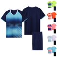 thumbnail image 5 of Odeerbi 4-14 Años Conjunto de Verano Para Niños de Atletismo Camiseta de Running de Secado Rápido Camiseta de Manga Corta Transpirable Camiseta de Manga Corta Con Degradado, 5 of 5