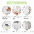 thumbnail image 6 of No Mess Bird Water Dispenser, Automatic Parrot Water Feeder with Spring Valve, Clear Cage Water Drinker, 6 of 7