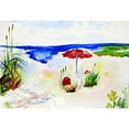 thumbnail image 2 of Betsy Drake TP380 24 x 30 Po Parapluie de Plage Rouge Suspendu à l'Extérieur, 2 of 3
