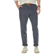 New [154 13]NEW Nautica Charcoal Heather Men 32x32 Flat-Front Beacon Pants