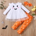 thumbnail image 5 of Douhoow 1-5 Y Girls 2Pcs Halloween Clothes Kids Splicing Long Sleeves Pullover Star Print Pants, 5 of 9