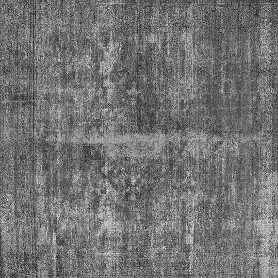 Ahgly Company Indoor Square Oriental Gray Industrial Area Rugs, 3' Square