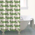 thumbnail image 4 of Green Cartoon Crocodiles Hearts Pattern Shower Curtain 36"x72" ,Bathroom Decorative Shower Curtains Set with 12 Hooks,Modern Waterproof Washable Shower Curtain, 4 of 6