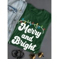 thumbnail image 3 of Merry And Bright Lights T-Shirt Women -Smartprints Designs, Female Medium, 3 of 4