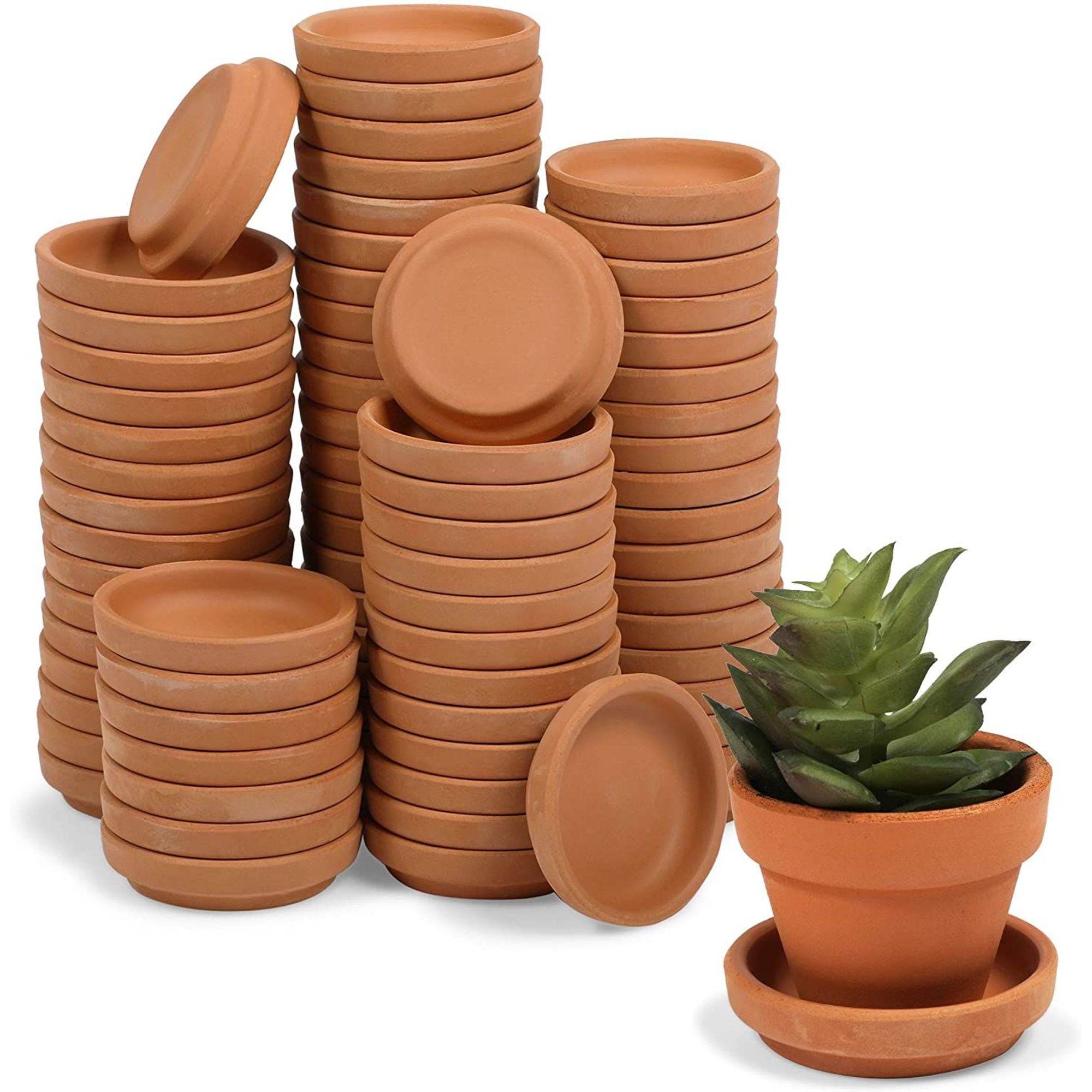 Round Terra Cotta Plant Pot Saucers, Drip Trays (2 Inches