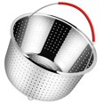 thumbnail image 3 of Colador de malla REDANT de 26 cm, cesta vaporera de acero inoxidable de 8 qt con guantes, 3 of 7