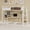 White, variant on Loft Bed Frame with L Shaped Desk and Large Storage, Sturdy Frame with Stairs and Continuous Belt Railing, Space Saving Noiseless for Bedroom, No Box Spring Needed. Black 