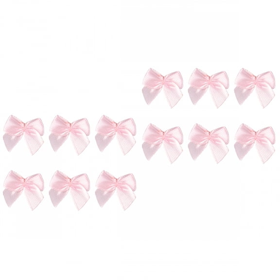 VANIDO 120 pcs Ribbon Bows Bowknot Flower Handmade Bright Color Hair Bows Accessories for Girls Pink