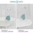 thumbnail image 5 of Clear PEVA Shower Curtain with 9 Mesh Storage Pockets, 70" x 72", Zenna Home Mesh Pockets, 5 of 6