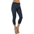 thumbnail image 6 of ToBeInStyle Women's Rhinestone Accent Ruched Capri Leggings, 6 of 7