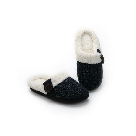 

Lacyhop Women s Knitted Slippers Slides Mules Winter Warm Floor Indoor Shoes Anti-Slip