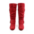 thumbnail image 2 of GJPBGK Women’s Boots Knee High Slouchy Boots Suede Faux Fur Lined Side Zipper Buckle Winter Fashion Boots, 2 of 9