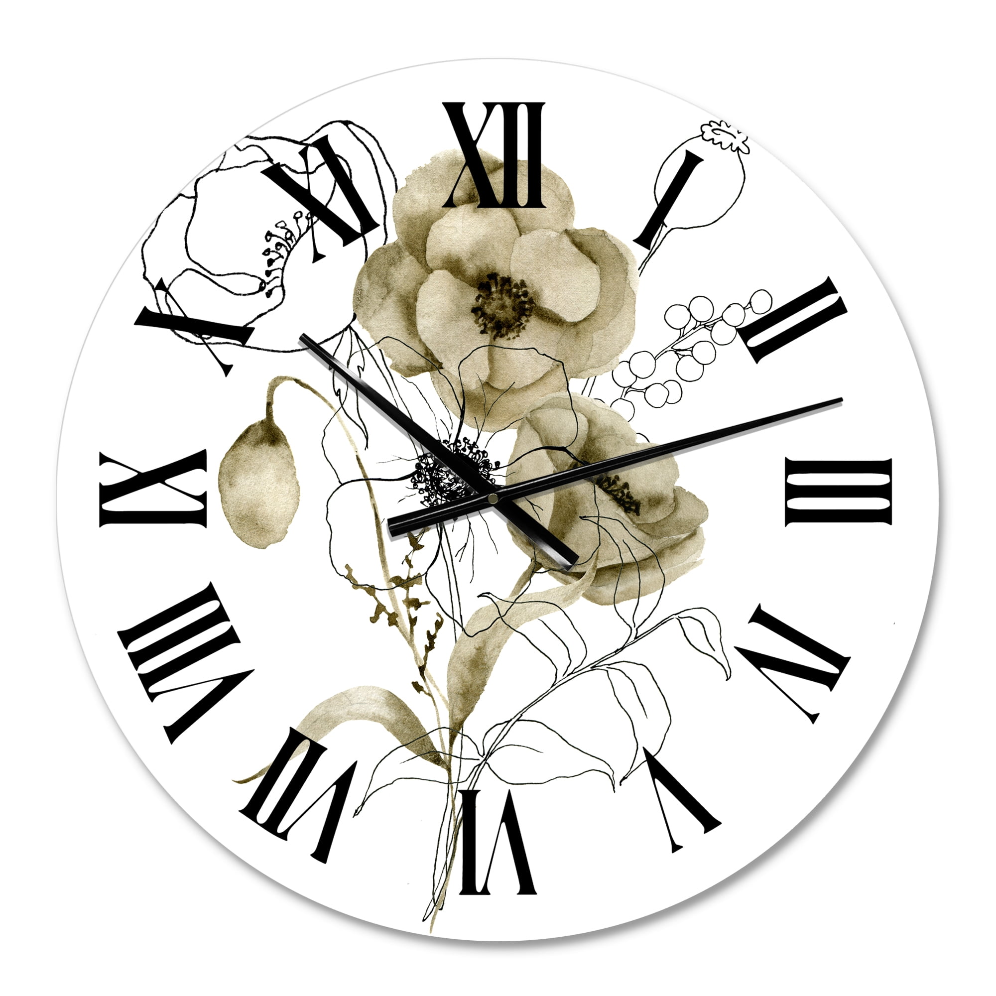 Designart 1 in Quartz Traditional Wall Clock