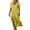 Yellow-Split, variant on Long Dress for Ladies Summer Yellow Short Sleeved V Neck Cotton and Linen Solid Color Side Slit Dress With Pockets Beach Floral Tshirt Sundress S