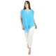 thumbnail image 4 of Blusa de chifon asimetrica Roman Fashion /Tallas Extras, 209 (Azul cielo) azul 42, 4 of 5