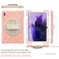 thumbnail image 3 of Dteck Samsung Tab S7 FE 12.4 inch 2021 Tablet Case, Dteck Heavy Duty Hybrid Rugged Shockproof Case 360 degree Handle Grip Kickstand Cover with Pencil Cap Holder for Samsung SM-T730/T736B, tPink, 3 of 9
