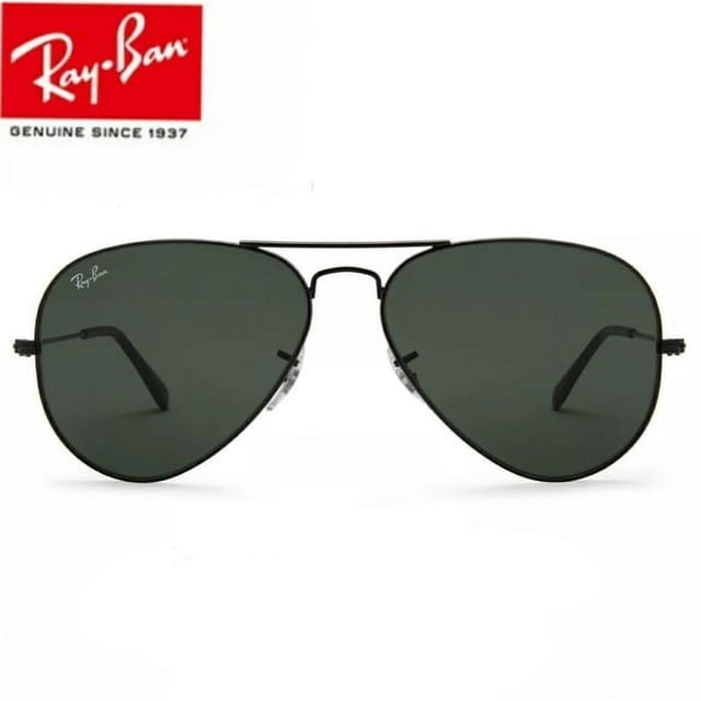 RB-Hip Hop-sunglasses Aviator Black Lenses Black Frame RB3025 Women / Men New