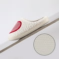 thumbnail image 5 of Lovskoo 2024 Women's Slippers Round Toe Couple Shoes Flat Fleece Non-Slip Home Shoes Linen Comfortable Platform Slippers White, 5 of 9
