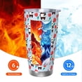 thumbnail image 5 of Lsque Panda And Rose Pattern 20oz Car Cup with Lid and Straw, Insulated Coffee Cup with Straw Topper, Spill Proof Travel Coffee Mug, Stainless Steel Tumble-Without Straw, 5 of 8
