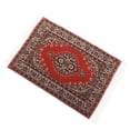 thumbnail image 1 of Alfombra tejida de estilo turco para 12.º piso, bordada, para decoración de jardín de muñecas, 5 estilos a elegir, 24,2 x 15 cm, 1 of 9