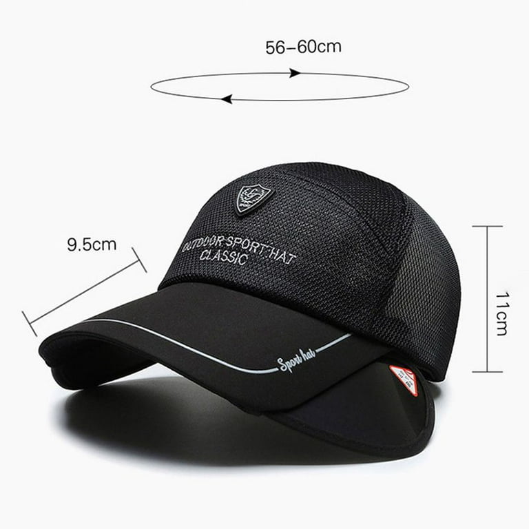 SJENERT Unisex UV Protection Mesh Hat, Sun Hat with Retractable Extended  Brim, Fishing Hat, Outdoor Sports Mesh Breathable Baseball Cap 