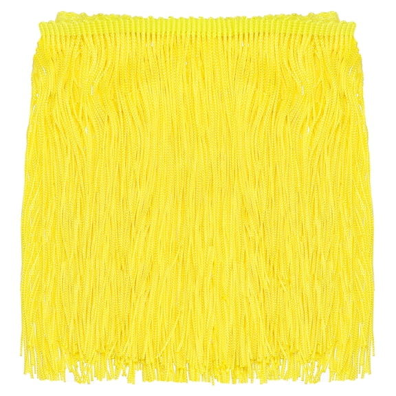 Uxcell 10 Yard x 8" Chainette Fringe Trim Tassel Sewing Trim for DIY Sewing CraftsShade Decoration, Yellow