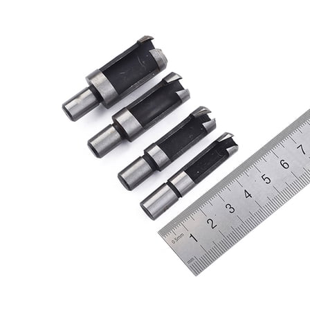 HEMOTON 4 Pcs Wood Plug Cutters Straight Tapered Deep Plug Cutters Sets Claw Tool Drill Bits