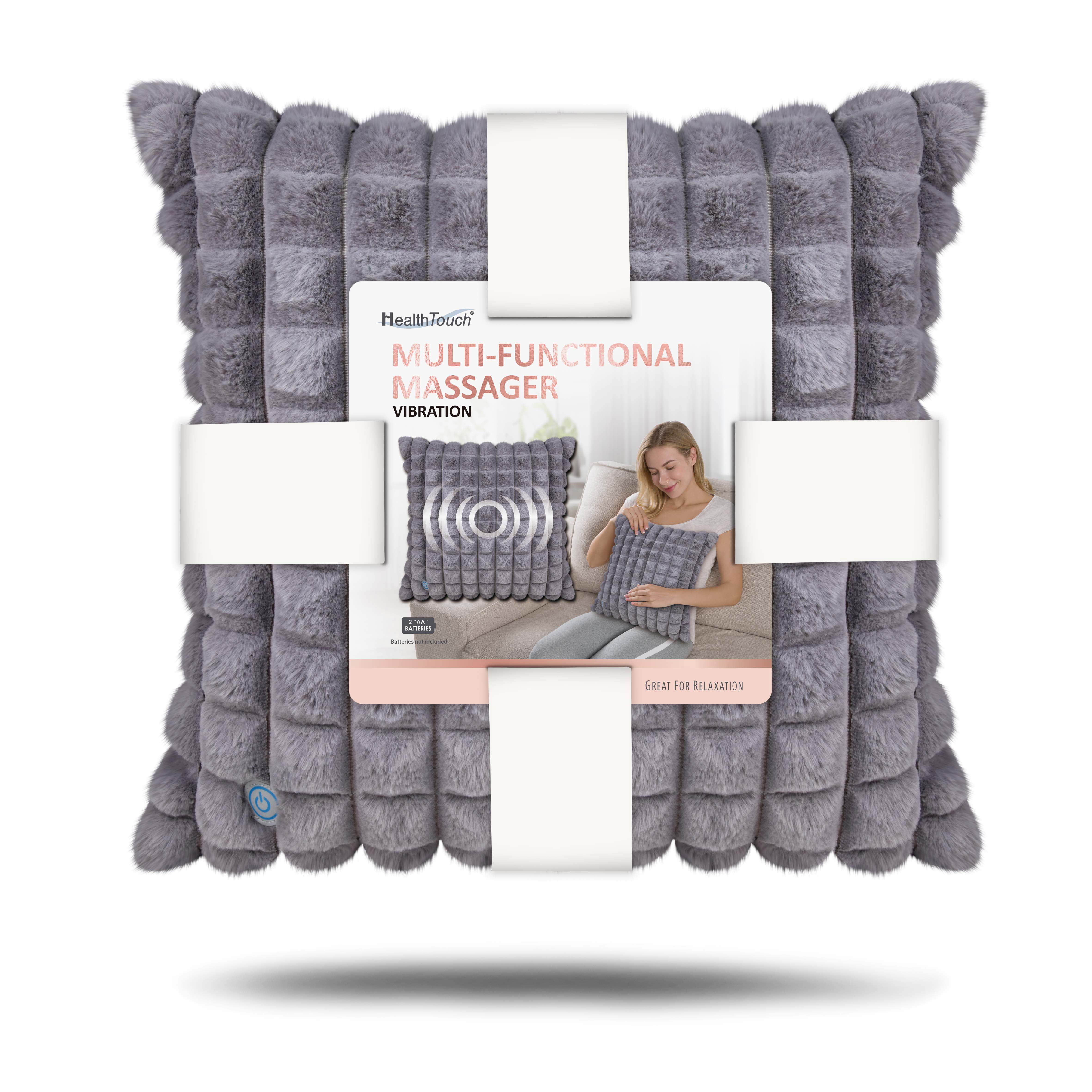 HealthTouch Multi-Functional, Comfortable and Soft Square Massager, Vibration Massager - Gray Color