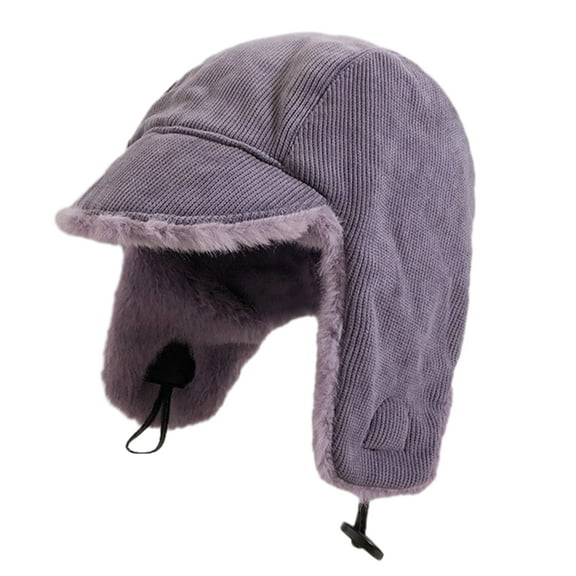 Aellinatey Winter Earflap Hat for Teen Reversible Double Sided Skiing Riding Trapper Hat