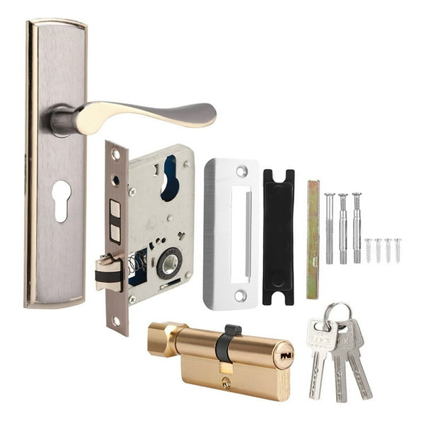 Cerradura de puerta interior, Cerradura de puerta de aluminio duradera Cerradura de puerta de dormitorio Cerradura de puerta de sala de estar Diseño a prueba de futuro Jadeshay A
