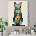 thumbnail image 4 of Qisvanset Vibrant Abstract Cat Canvas Print 12x16 Inch Hallway Art, 4 of 8