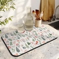thumbnail image 3 of Washable Rubber Colorful Floral Dish Drying Mats for Kitchen Counter Home Large Coffee Bar Pad Accessories and Decor for Utensils Stemware 19.5''x12'', 3 of 7