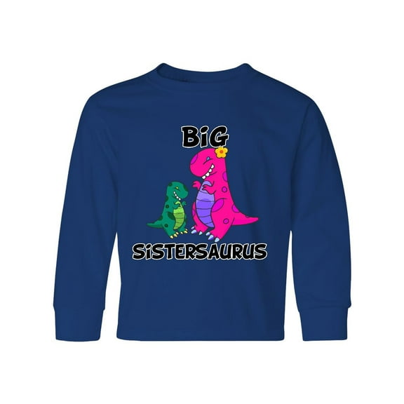 Inktastic Big Sistersaurus Long Sleeve Youth T-Shirt