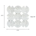 thumbnail image 2 of LuxenHome Modern Iron Metal Seashell Wall Decor in White and Gold, 2 of 6