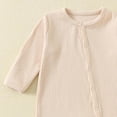 thumbnail image 4 of Aihuaihua Baby Boys Bodysuits Soft Footed Pajamas Snap Buttons Toddler Winter Fall Outfit Warm Clothes Stylish Sleepers Size 0-3 Months Beige, 4 of 5
